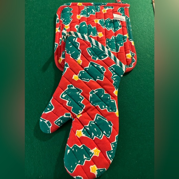 Vintage John Ritzenthaler Co Christmas Pot Holder & Oven Mitt - NWT - Picture 2 of 11